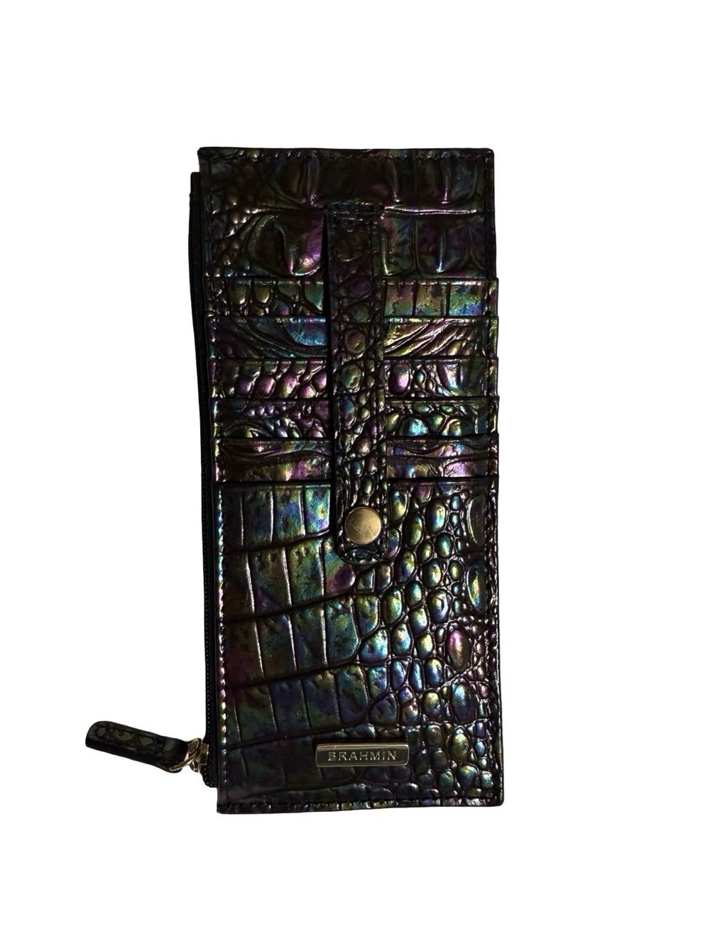 Brahmin credit card wallet in Black Pearl